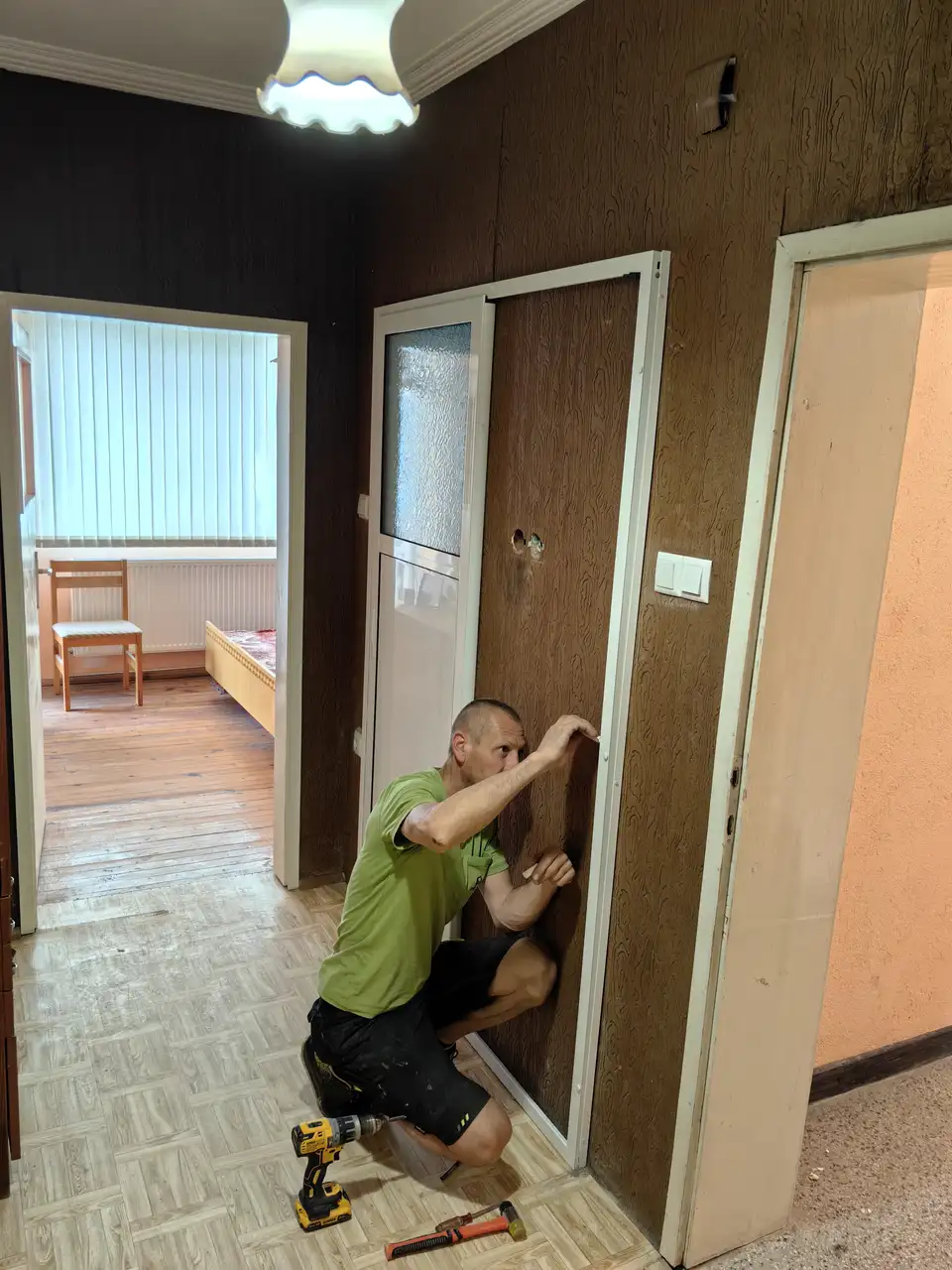 Входен портал, Плъзгаща врата за баня, Обръщане с первази - снимка 5