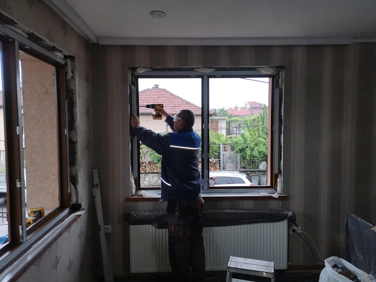 Смяна на дограма, Входна врата от Термоалуминий, Обръщане с первази, Троен ст-ет, ПВЦ Дистанционери - снимка 38