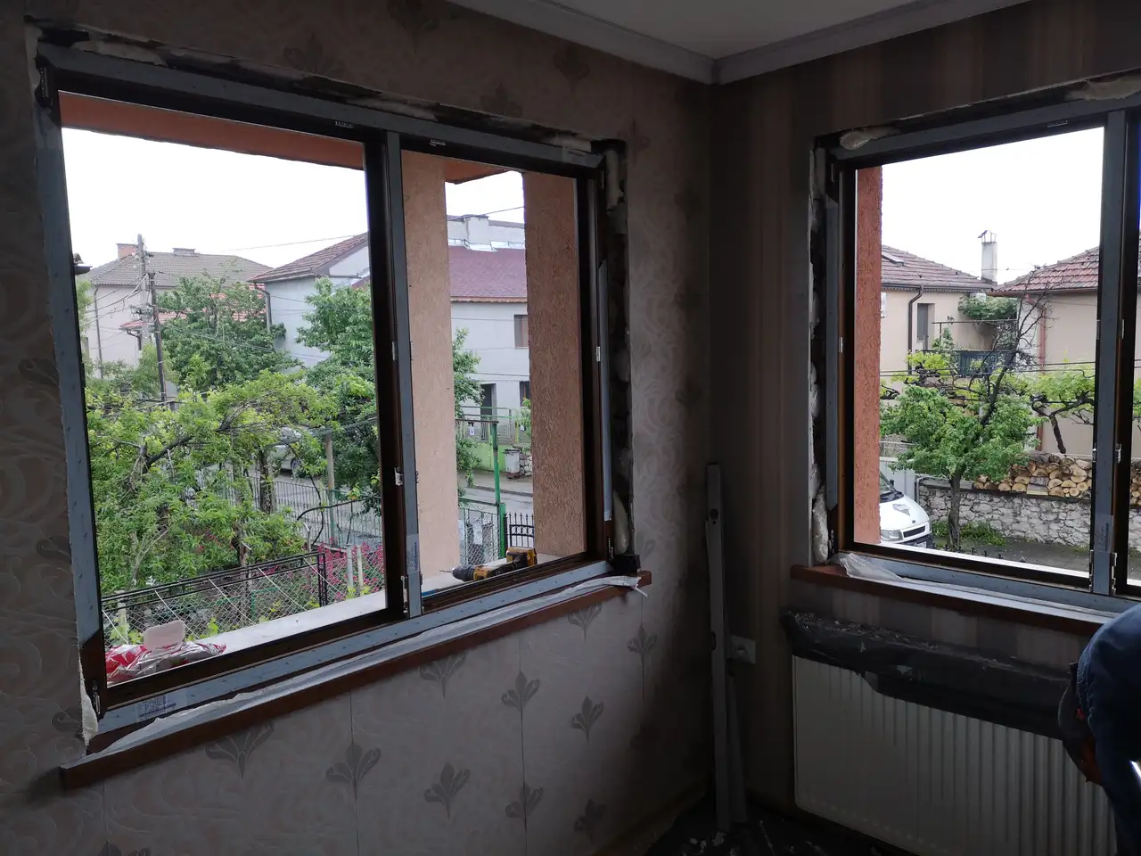 Смяна на дограма, Входна врата от Термоалуминий, Обръщане с первази, Троен ст-ет, ПВЦ Дистанционери - снимка 39