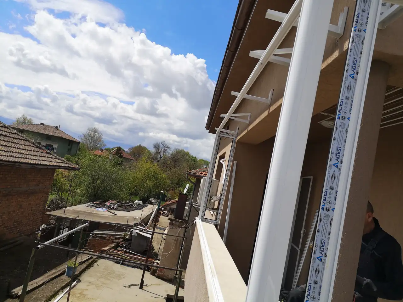 Изнесена остъклена тераса, Алуминиево плъзгане, Покривче - снимка 8